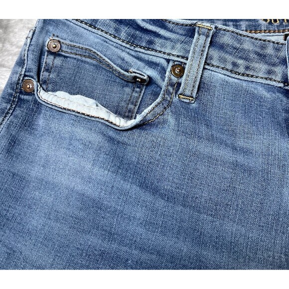 American Eagle Slim Straight Jeans Mens Size 32x34 Blue Denim Stretch Casual - Picture 15 of 16